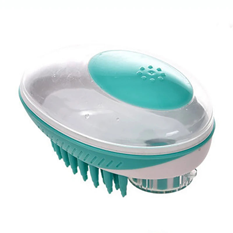 2-in-1 Pet Bath Brush - Soft Silicone Massage & Grooming Comb for Dogs & Cats