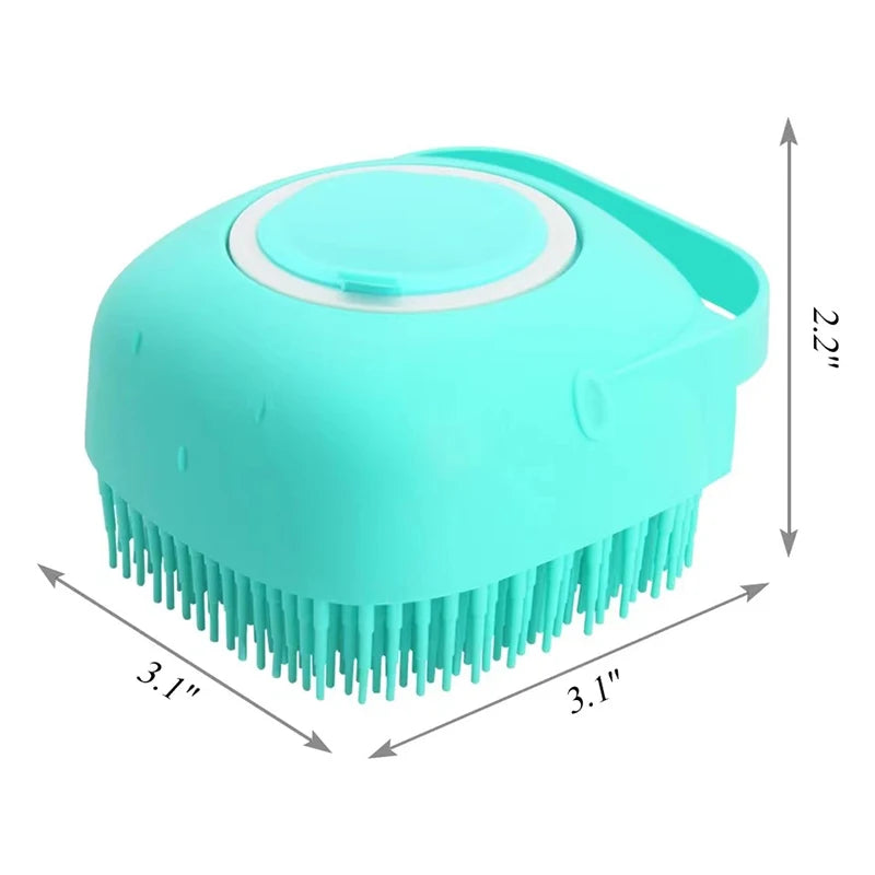 2-in-1 Pet Bath Brush - Soft Silicone Massage & Grooming Comb for Dogs & Cats