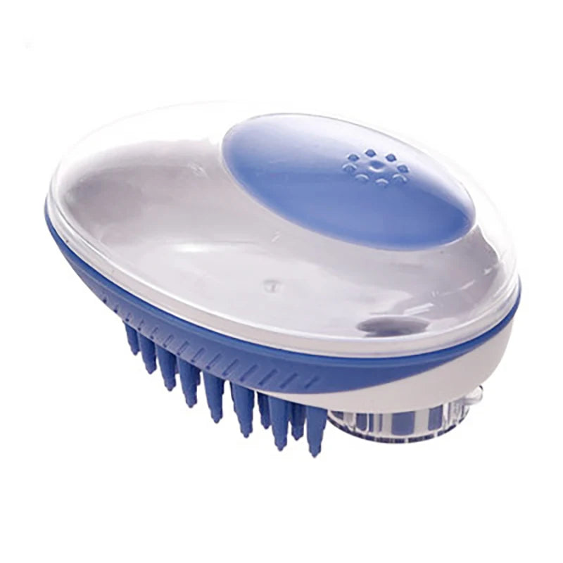2-in-1 Pet Bath Brush - Soft Silicone Massage & Grooming Comb for Dogs & Cats