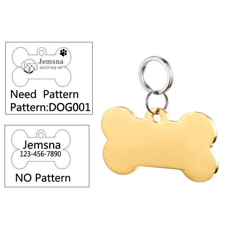 Personalized Dog ID Tag - Free Custom Engraving with Name & Phone Number