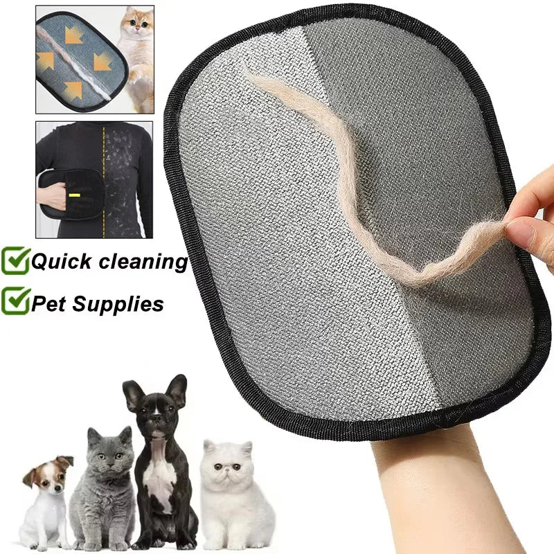 Pet Hair Remover Gloves - Reusable Washable Lint Roller for Dogs & Cats