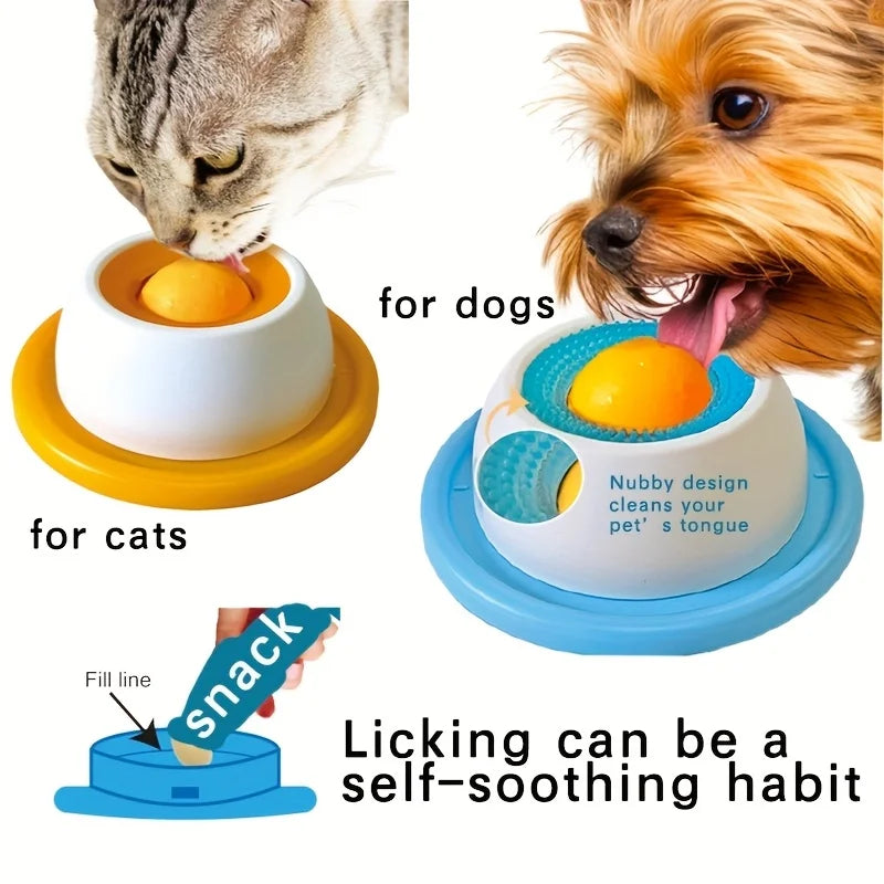 Lick Mat for Dogs & Cats - Slow Feeder Food Dispenser & Anxiety Relief Toy