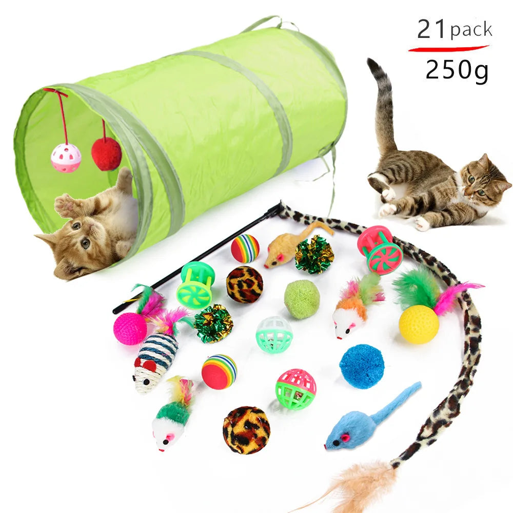 Cat Toy Variety Set - 20-Piece Interactive Play Kit