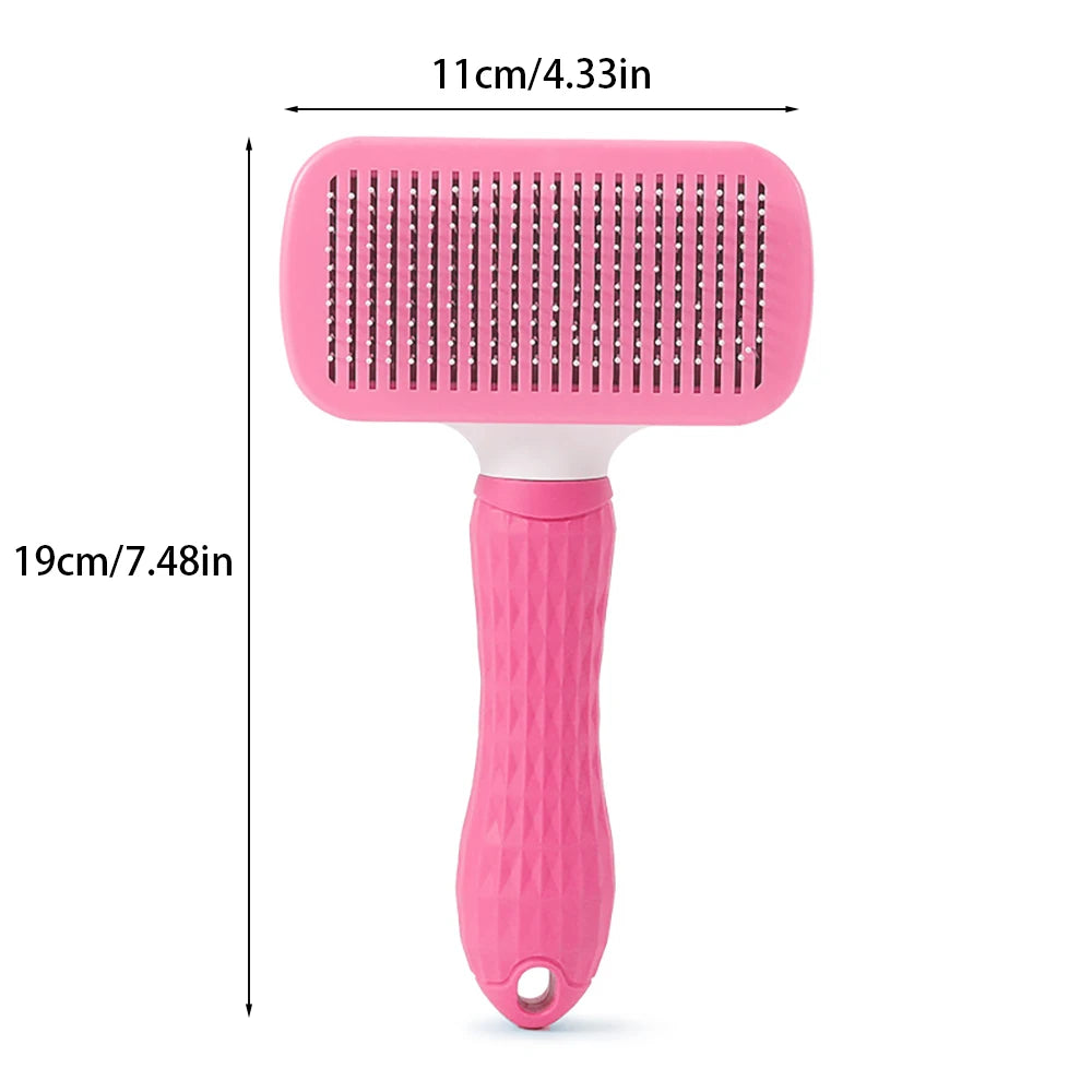 Self-Cleaning Dog Grooming Brush - Professional Dematting Comb for All Dog Breeds