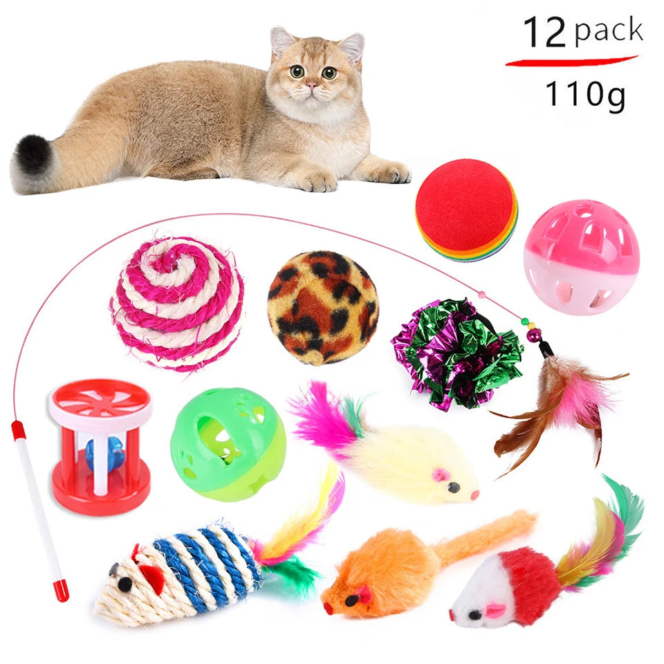 Cat Toy Variety Set - 20-Piece Interactive Play Kit