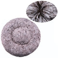 Round Plush Pet Bed - 90cm Anti-Anxiety Donut Bed for Large Dogs & Cats