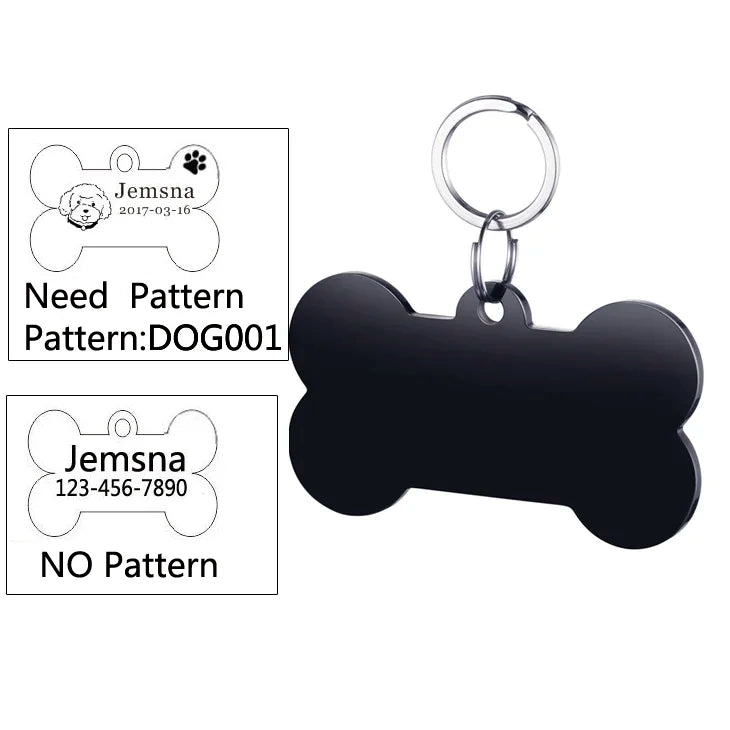 Personalized Dog ID Tag - Free Custom Engraving with Name & Phone Number
