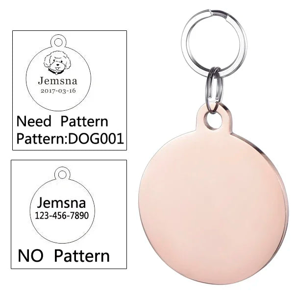 Personalized Dog ID Tag - Free Custom Engraving with Name & Phone Number