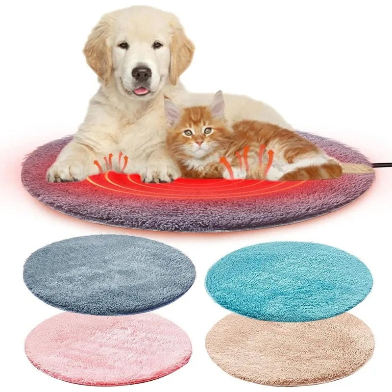 Electric Heating Pad for Pets - 40cm Warm Bed Mat for Dogs & Cats