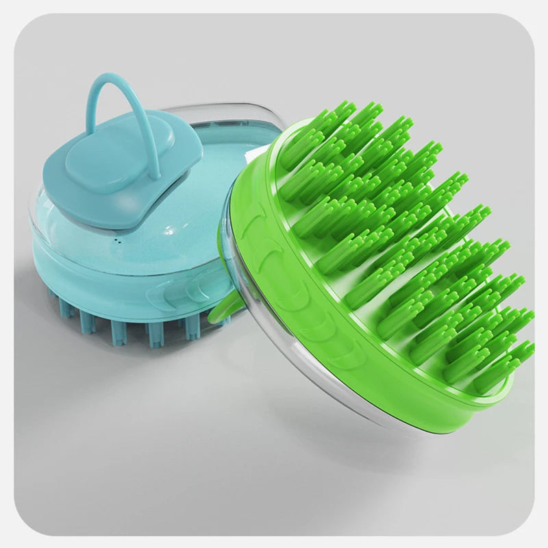 2-in-1 Pet Bath Brush - Soft Silicone Massage & Grooming Comb for Dogs & Cats