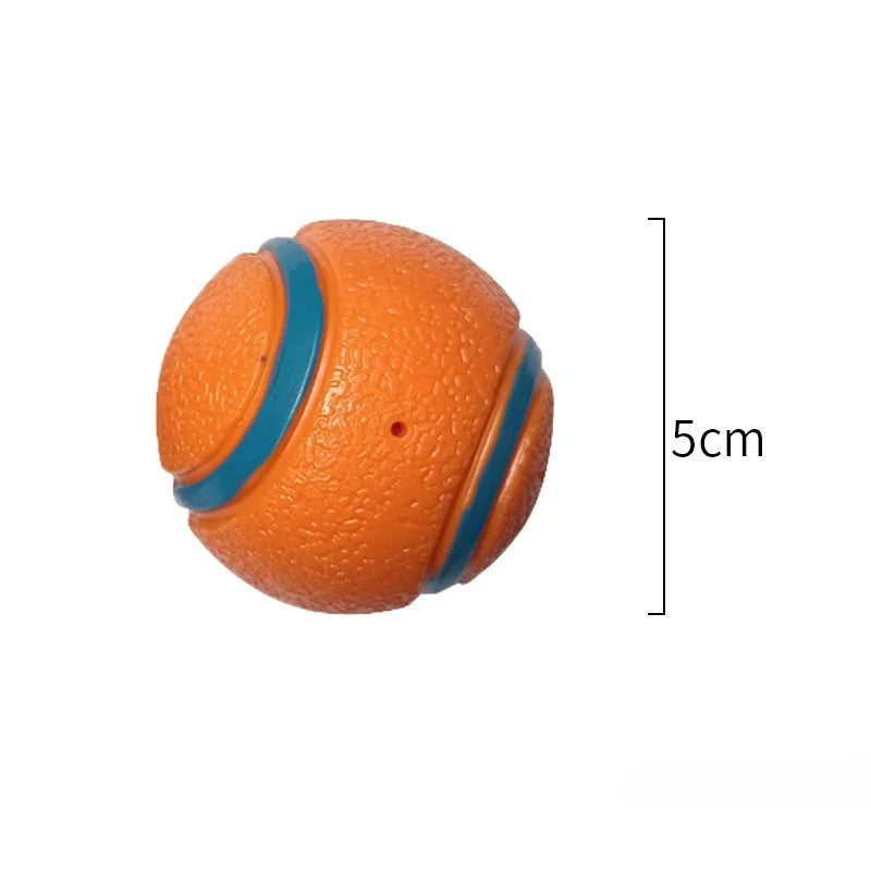 Solid Rubber Dog Ball - Durable Elastic Fetch & Chew Toy for All Breeds