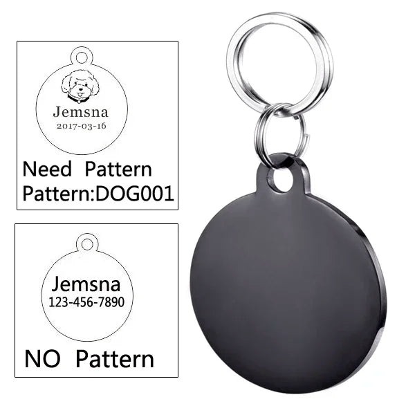 Personalized Dog ID Tag - Free Custom Engraving with Name & Phone Number