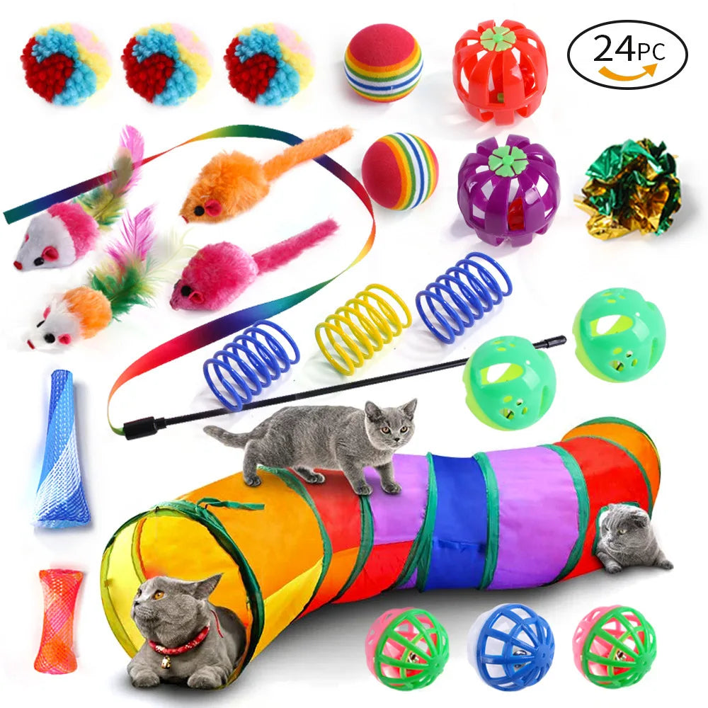 Cat Toy Variety Set - 20-Piece Interactive Play Kit
