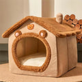Foldable Pet House - Removable Washable Cave Bed for Small Dogs & Cats