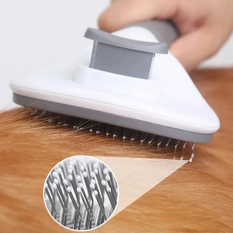 Self-Cleaning Dog Grooming Brush - Professional Dematting Comb for All Dog Breeds