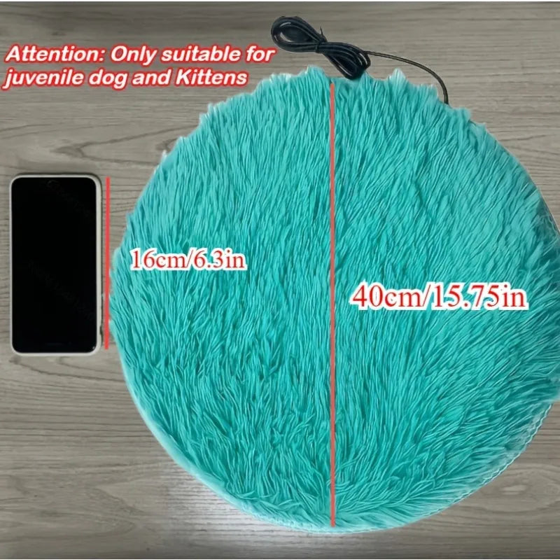 Electric Heating Pad for Pets - 40cm Warm Bed Mat for Dogs & Cats