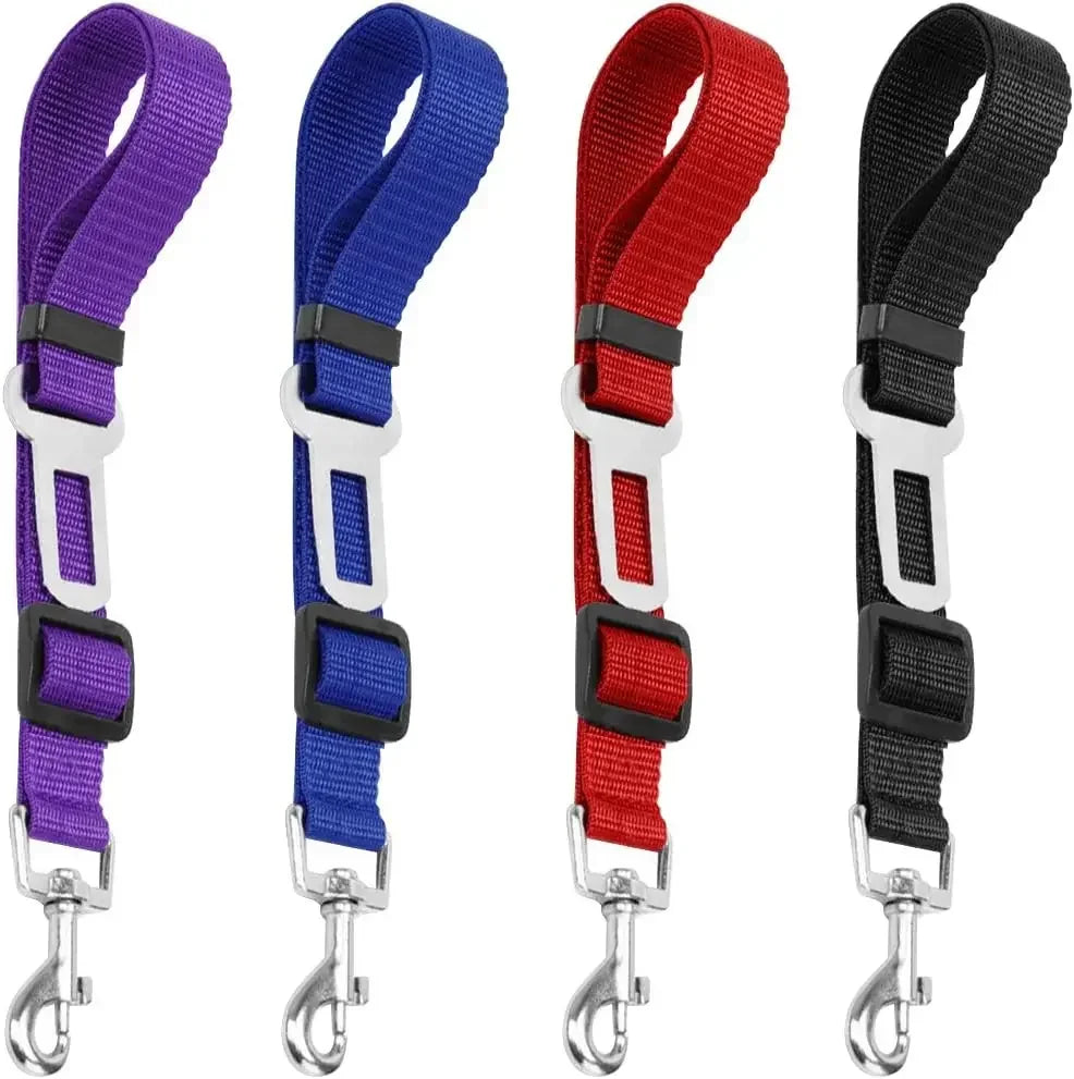 Adjustable Dog Seat Belt - Heavy Duty Elastic Car Safety Harness