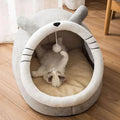 Cat Cave Bed with Cute Ears - Foldable & Washable