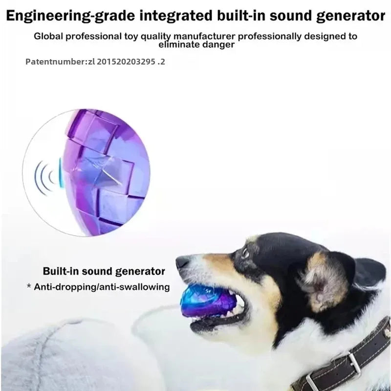 Gigwi Interactive Squeaky Dog Ball - 2.5" Bouncy G-Ball for Small & Medium Dogs