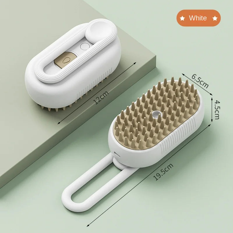 3-in-1 Electric Steam Pet Brush - Spray Grooming Brush for Dogs & Cats