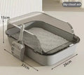 Semi-Enclosed Cat Litter Box - Splash-Proof Design
