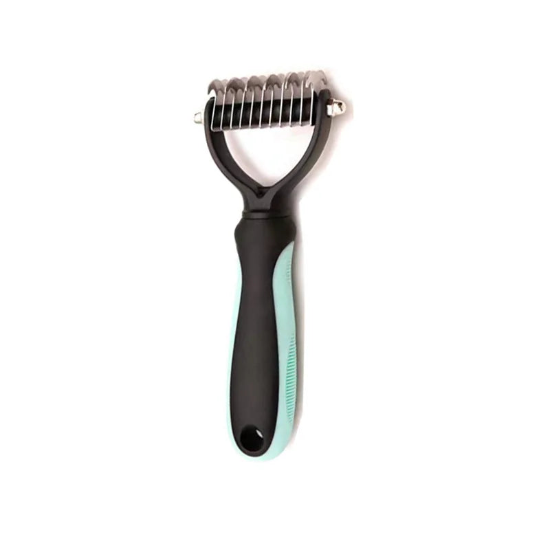 Professional Pet Deshedding Brush - Stainless Steel Hair Remover & Dematting Comb for Dogs & Cats