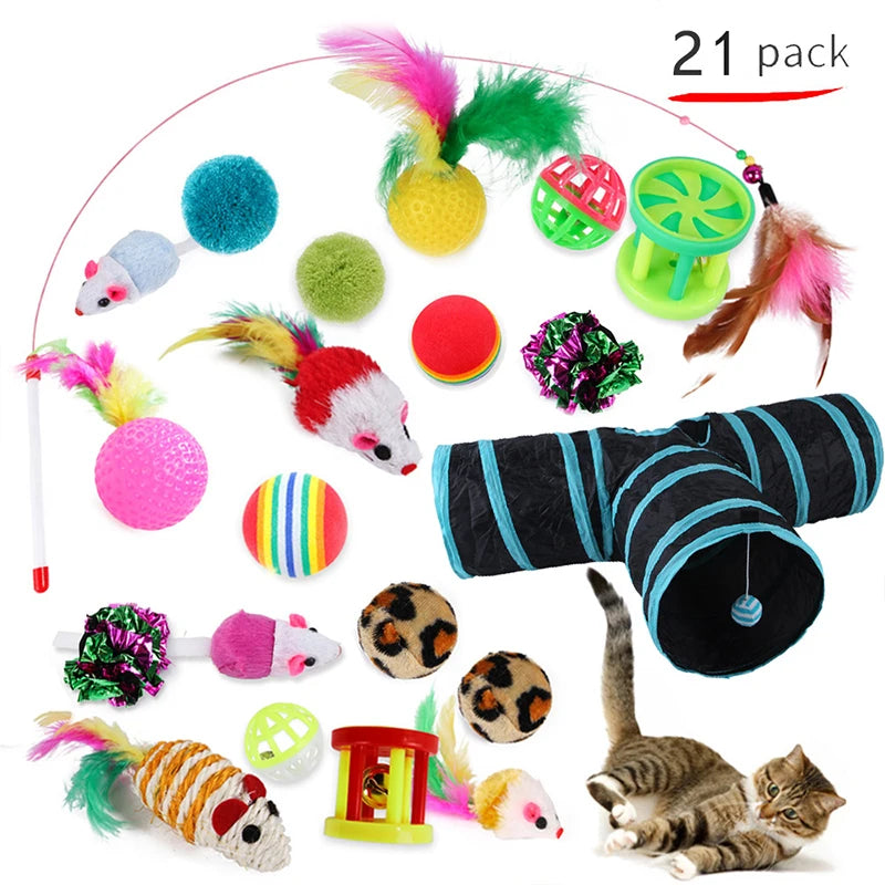 Cat Toy Variety Set - 20-Piece Interactive Play Kit