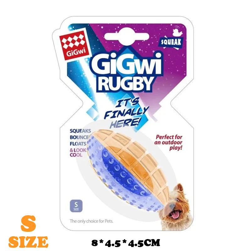 Gigwi Interactive Squeaky Dog Ball - 2.5" Bouncy G-Ball for Small & Medium Dogs