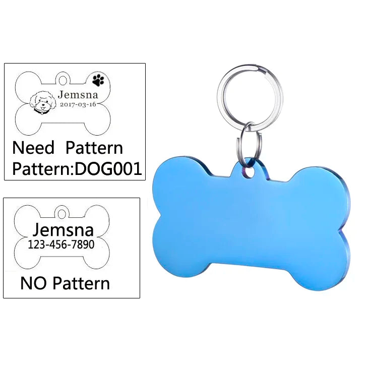 Personalized Dog ID Tag - Free Custom Engraving with Name & Phone Number