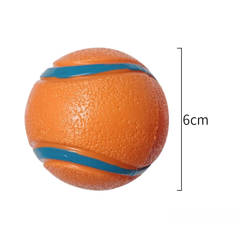 Solid Rubber Dog Ball - Durable Elastic Fetch & Chew Toy for All Breeds