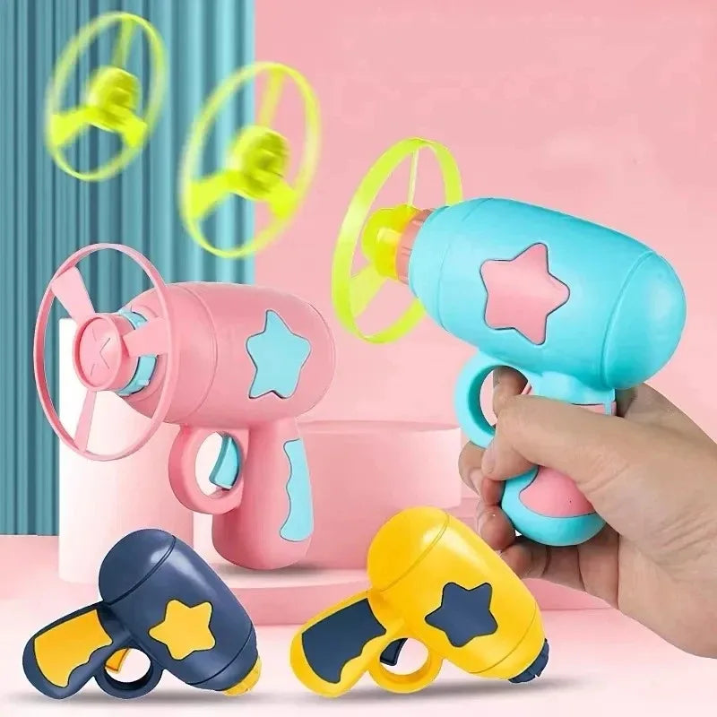 Interactive Cat Toy Launcher - Flying Disc Shooting Gun Training Toy for Kittens