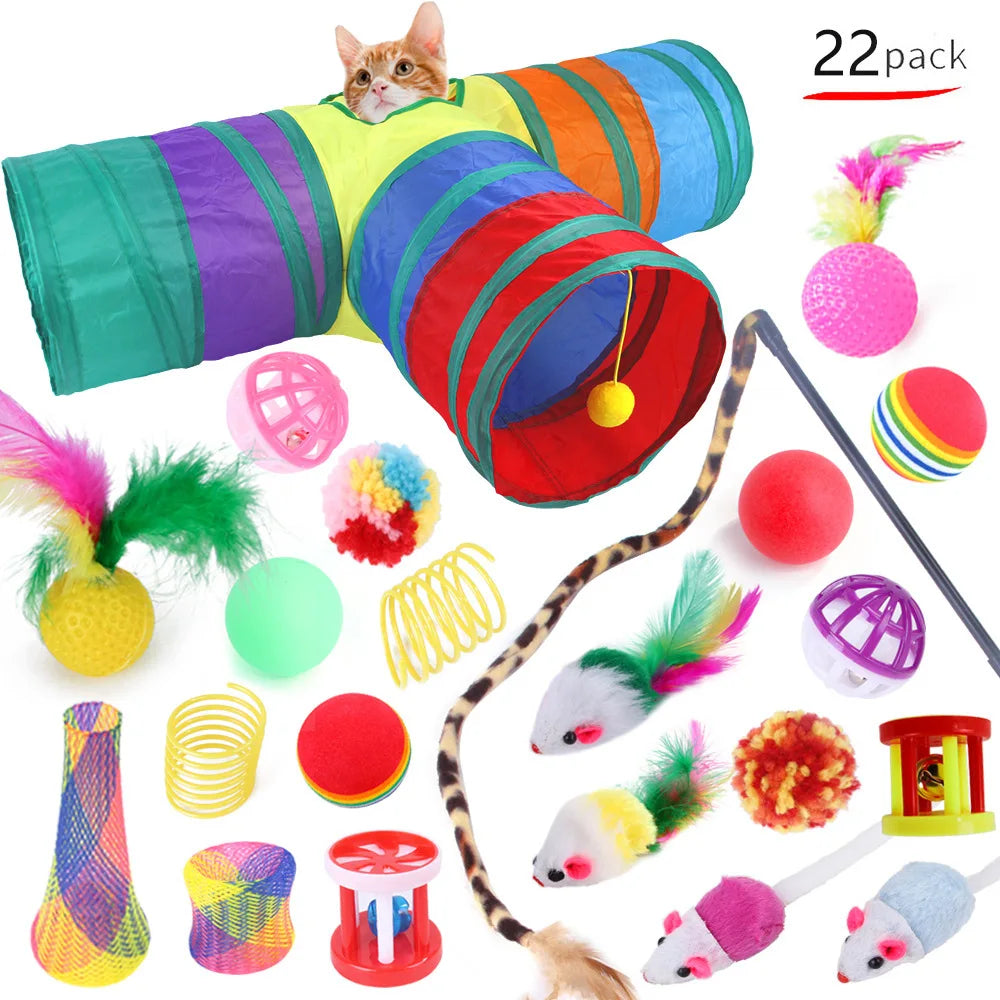 Cat Toy Variety Set - 20-Piece Interactive Play Kit