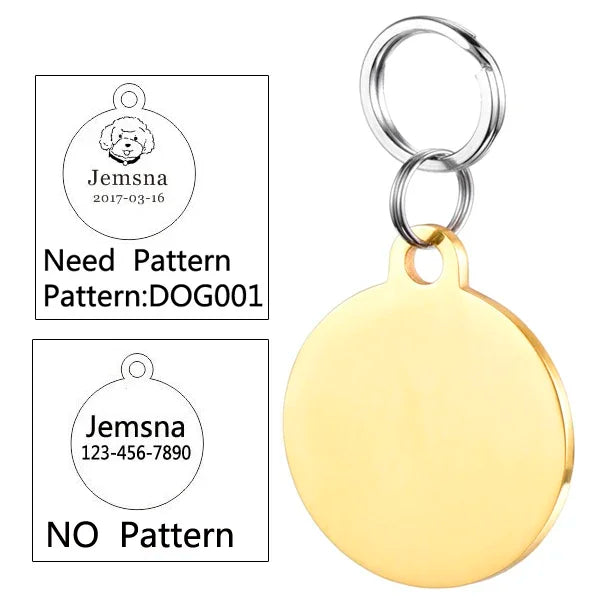 Personalized Dog ID Tag - Free Custom Engraving with Name & Phone Number